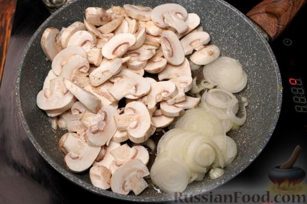 Рыбная запеканка с картофелем и грибами