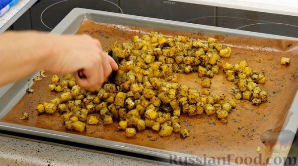 Картошка, запечённая в духовке с водорослями нори